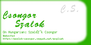 csongor szalok business card